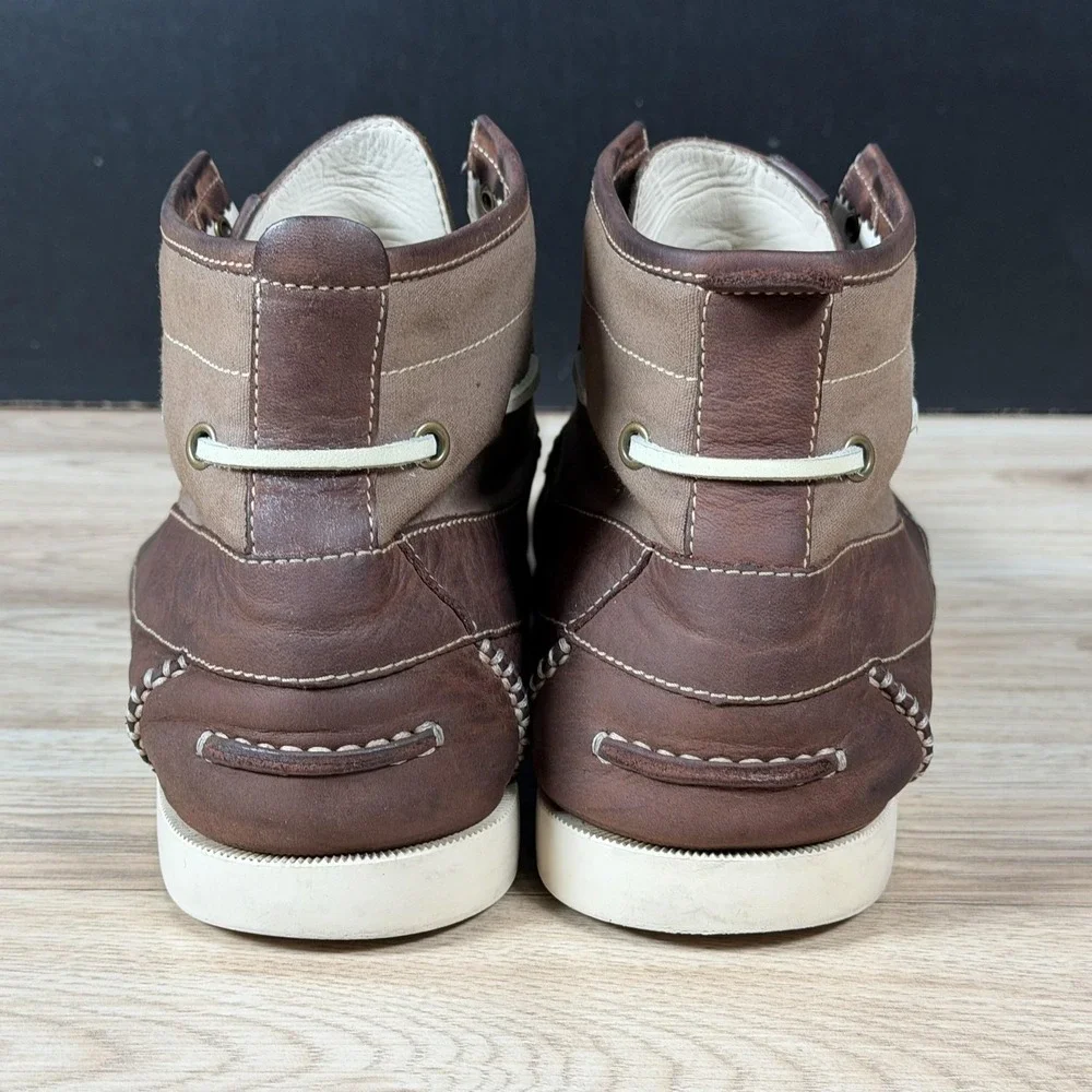 Cole Haan Chukka Boots Mens Size 13 Brown White Yacht Club Leather Preppy C10060